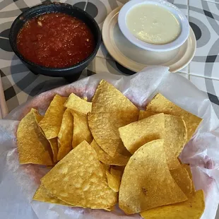 Complimentary Chips &amp; Salsa with Extra Cheese Dip