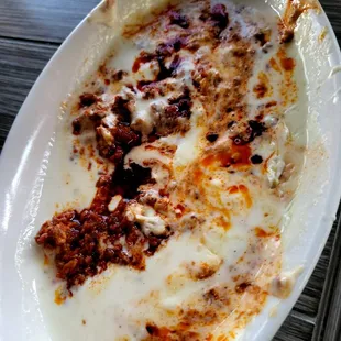 Oily chorizo cheese dip