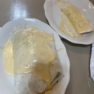 California burrito and regular burrito