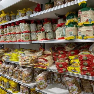 a variety of breads and bread rolls