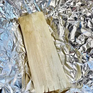 Cheese and Green Chile Tamale