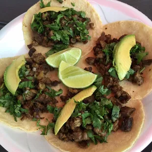 Carne Asada Tacos w/ Avocado &amp; Cilantro