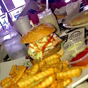 The sauce on the burger was really delicious!  Well cooked and fries were perfect. Crispy and the Empanadas were too.