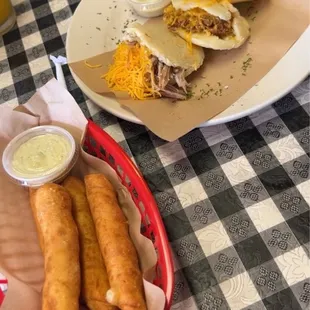 Tequenos   Arepas (Pork/Beef/Chicken) -- the pork and beef are 10/10