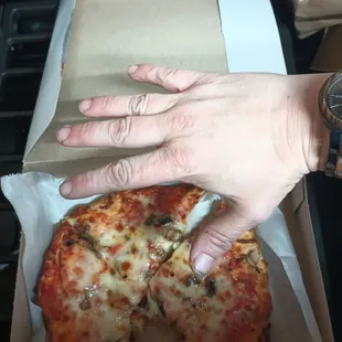 Smallest pizza (with mushroom)