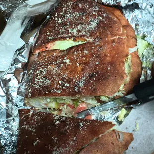Large seafood wedgie (with a piece removed)