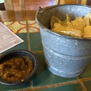 Chips and salsa.  My weakness...