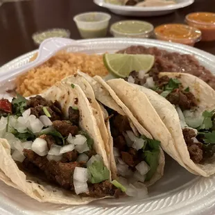 Taco Plate Maiz - with fajita steak