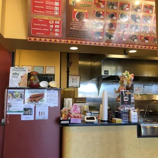 a restaurant counter