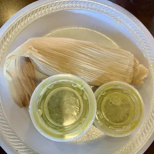 Tamales with cheese and peppers