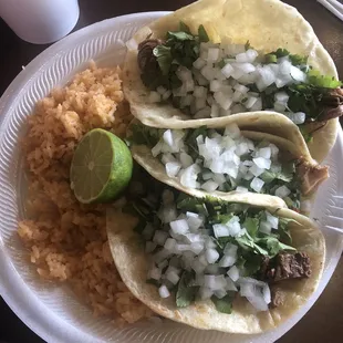 Taco Plate Flour, shredded beef, fajita beef &amp; chicken