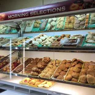 a display of baked goods
