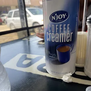 The only type of creamer they had here
