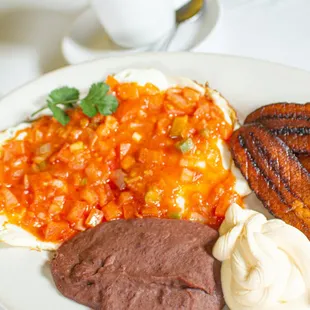 a plate of mexican food