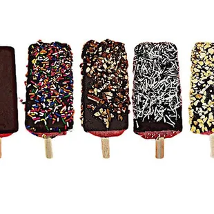 Ice cream, fruits salad, frozen fruit,