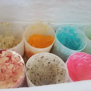 a variety of ice creams