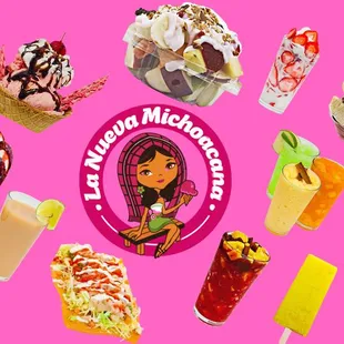 a variety of mexican food