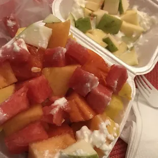 Worst fruit salad! The least they could do it put it in a container where it fits and everything doesn&apos;t get stuck on top.