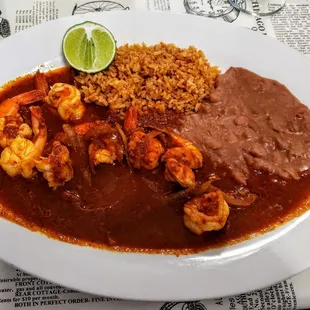 Camarones a la Diabla at La Nueva Perla