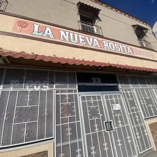 the front of the restaurant