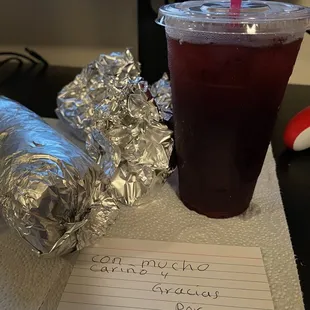 Jamaica with a hand written note