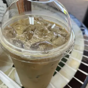 a cup of iced coffee