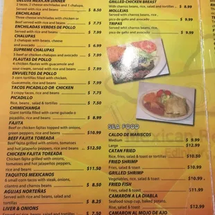 No website so here's the menu!