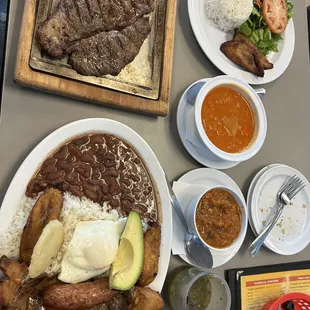 a variety of mexican food