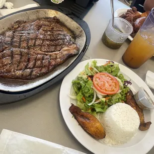 Churrasco and passion fruit (water)