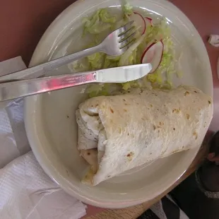 I know, can't see much from a burrito, but you can see size, right?  And we all know size counts.