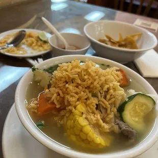 Chicken soup rice