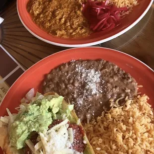 Chimichanga &amp; Cochinita Pibil plate