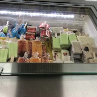 a variety of ice creams