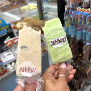 Arroz con leche and Pistachio ( Paletas)