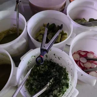 a variety of ingredients