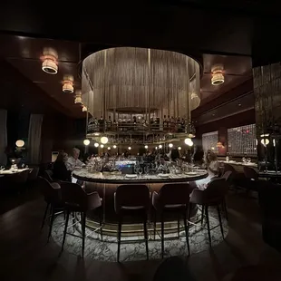 The statement: bar area