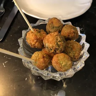 Fried olives