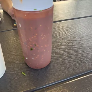 Hot sauce not even blended! Full seeds.