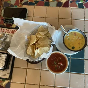 Chips, Queso and Salsa