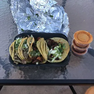 Adobada and Carne Asada Tacos