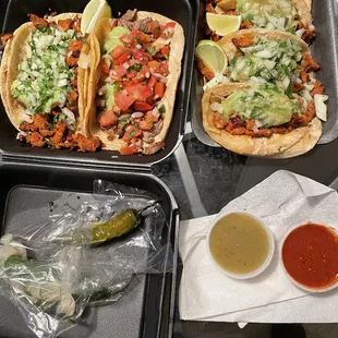 Mini tacos, adobada taco, Carne Asada Taco