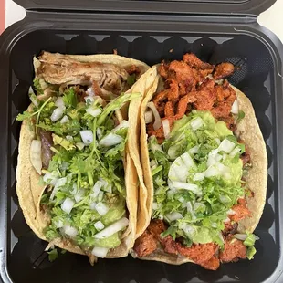 Carnitas Taco; Adobada Taco