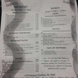 Menu..sorry abt the pic quality.