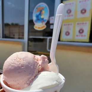 Guava and tequila ice cream .