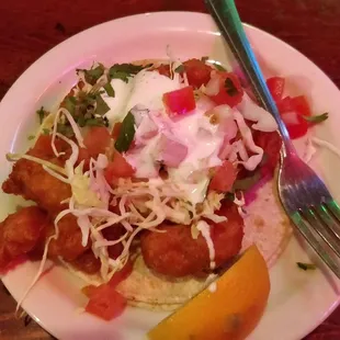 Shrimp Super Taco.  Not too much breading, it was delish