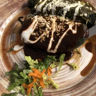 CHILES RELLENOS CON QUESO Y ESPINACA