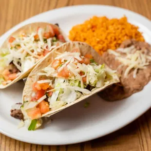 a plate of mexican food