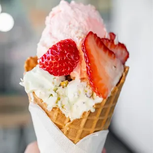 Rose and cheese ice cream!