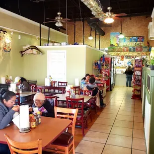 4 private booths or open table seating.