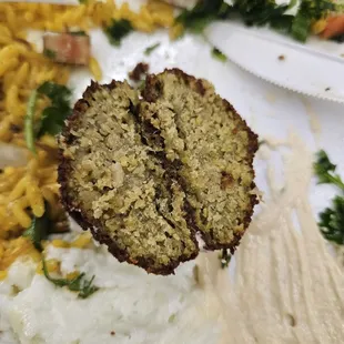 Falafel cross section